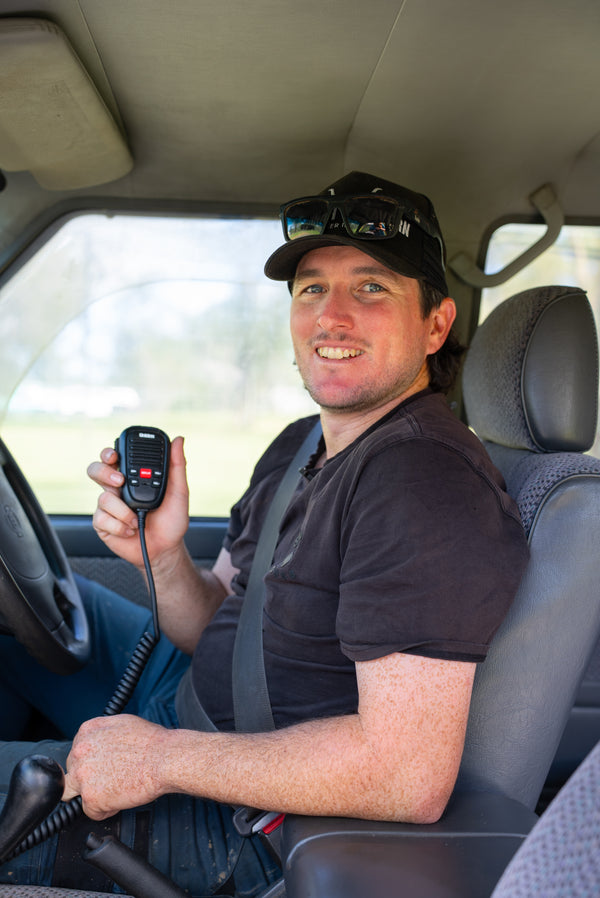 Uniden X85 UHF CB radio controller mic used by a driver Australia