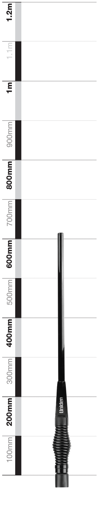 Uniden ATX890S black UHF CB antenna Australia