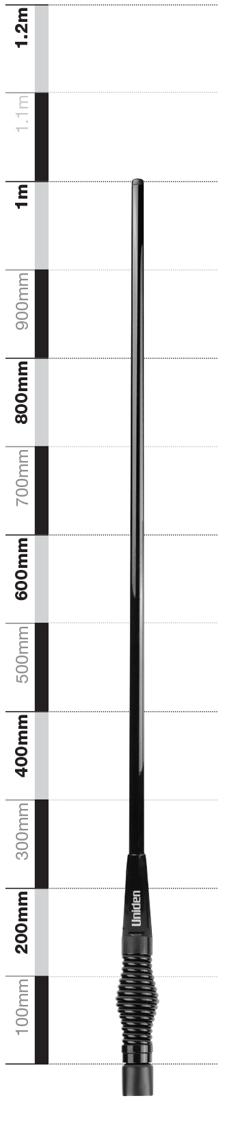 Uniden ATX890 black UHF CB antenna Australia