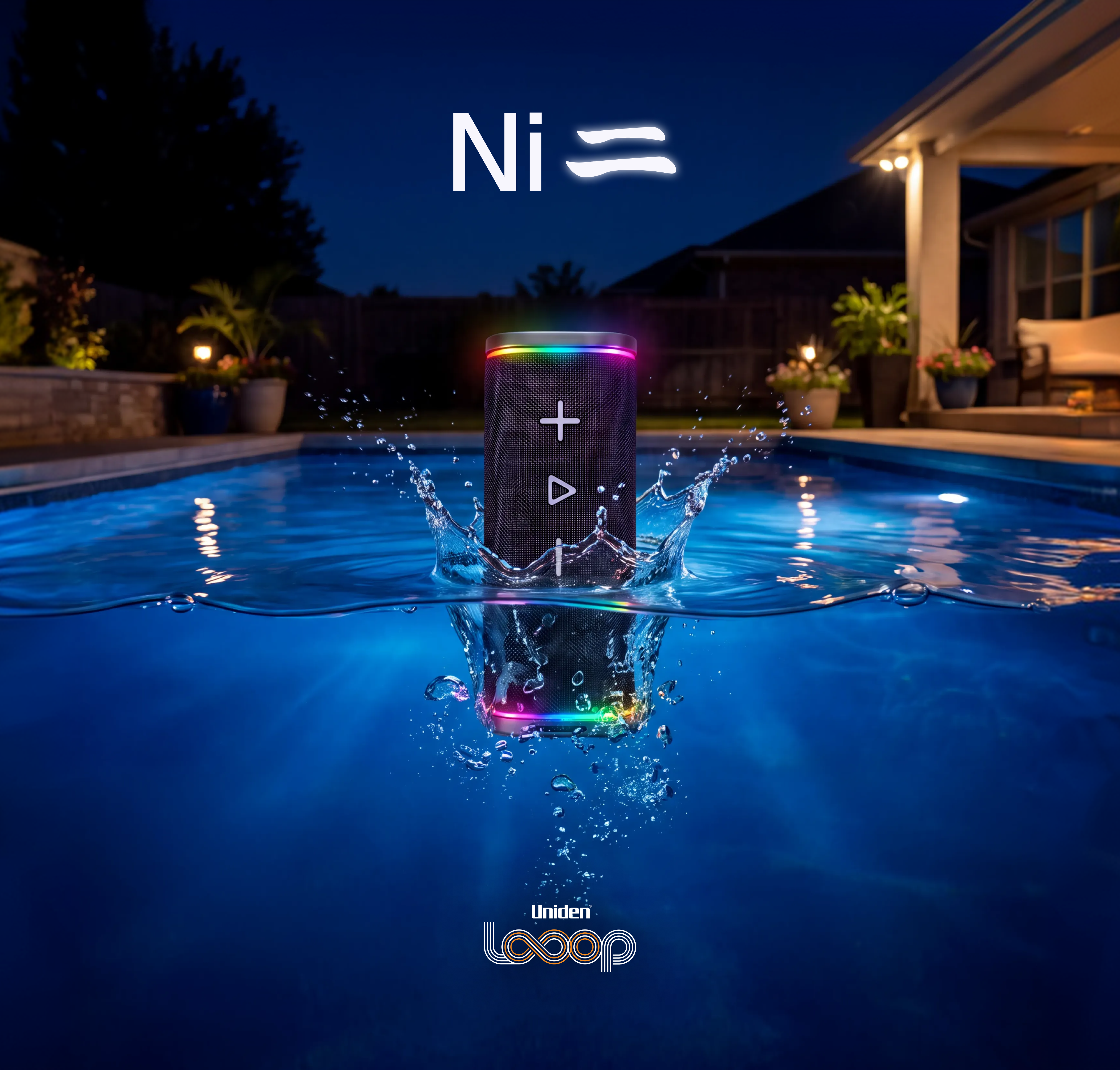 Uniden Looop Ni 30W Waterproof Speaker & Power Bank