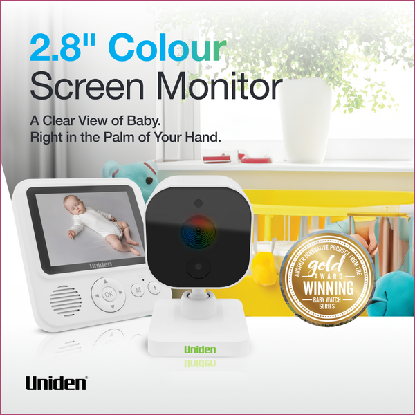 Uniden BW2511 2.8 inch colour screen portable baby monitor Australia