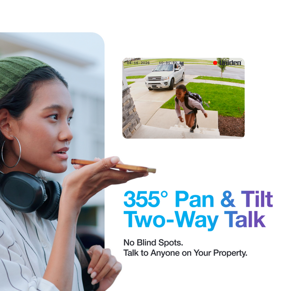 Uniden App Cam SOLO X2K 355 degree pan tilt camera with two-way talk Australia