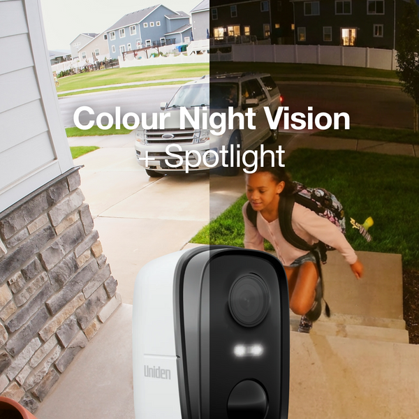 Uniden App Cam SOLO X2K colour night vision camera with spotlight Australia
