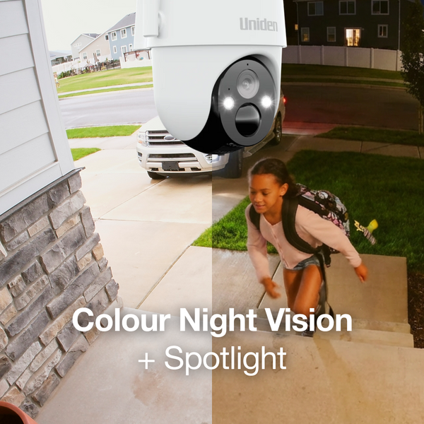 Uniden App Cam SOLO X2K colour night vision camera with spotlight Australia