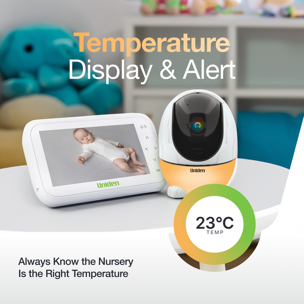 Uniden BW3531 baby monitor with nursery temperature display and alert Australia