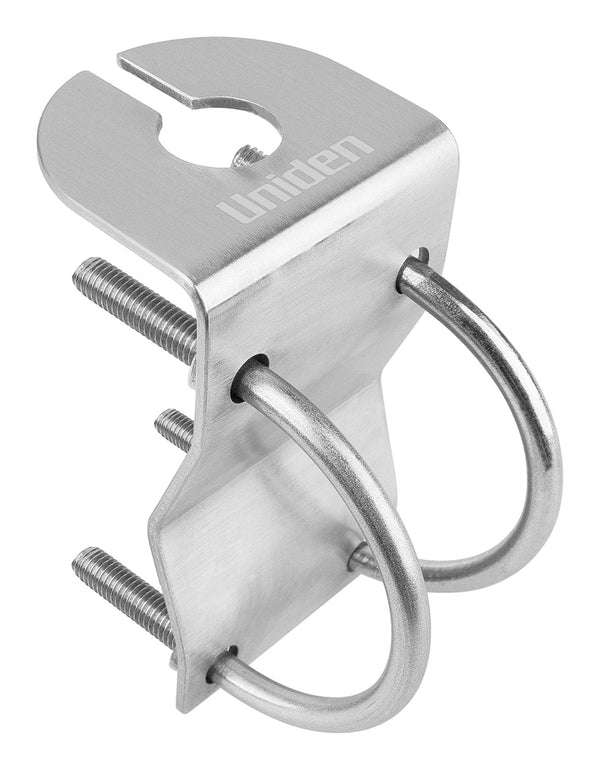 Uniden MBU-02 stainless steel antenna mount bracket angled view Australia