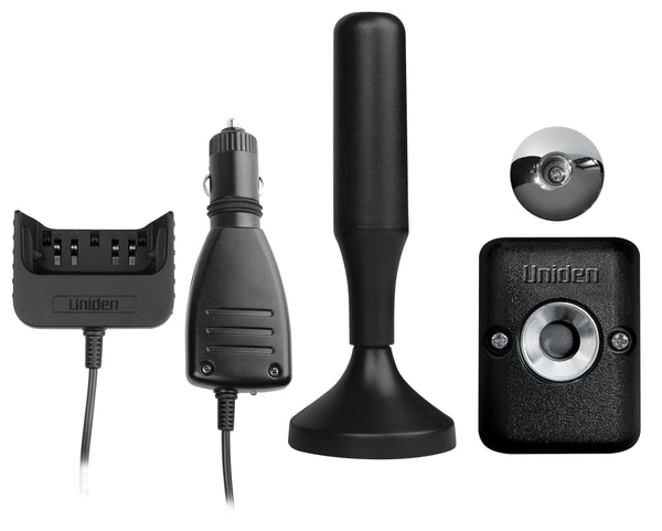 Uniden XTRAK 50 Pro car kit with cradle, car adapter, antenna and mic mount Australia