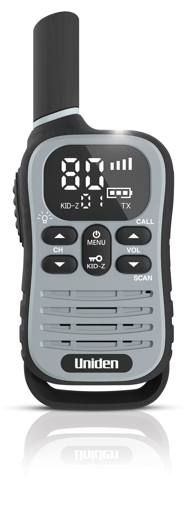 Uniden UH45 Max 80-channel UHF CB handheld radio front view Australia