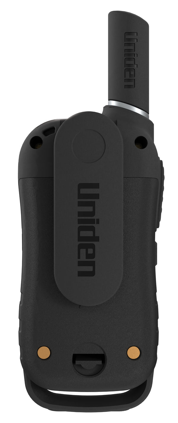 Uniden UH610 Max handheld UHF CB radio rear view Australia