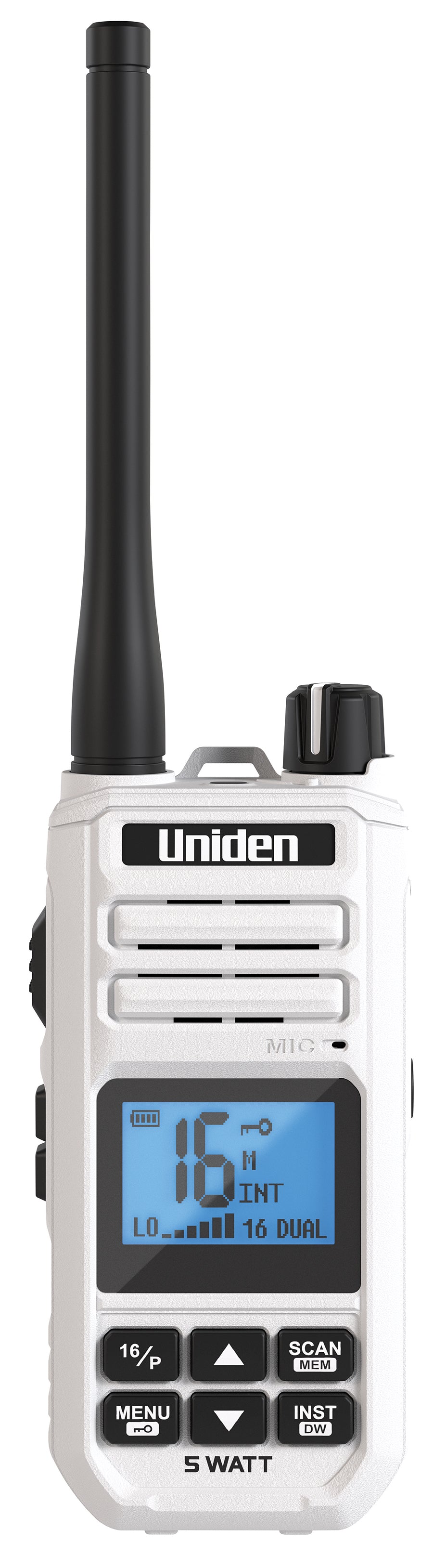 Uniden MHS129 IP67 waterproof rating: 1 metre for 30 minutes with fittings secured