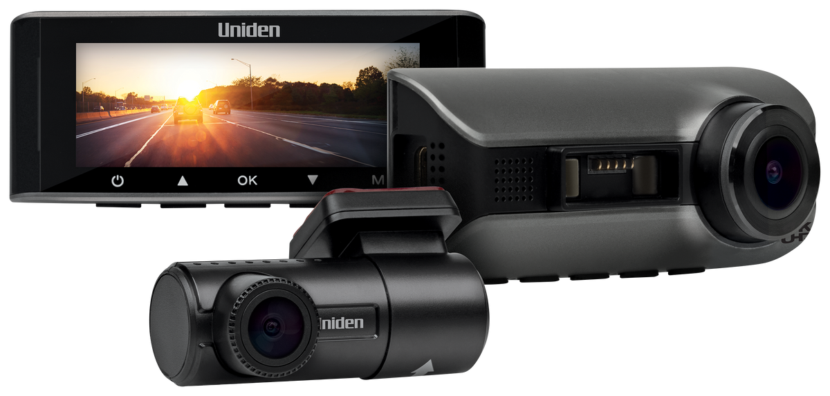 Uniden iGO CAM 90R front dash cam, 3.16-inch display and Full HD rear camera
