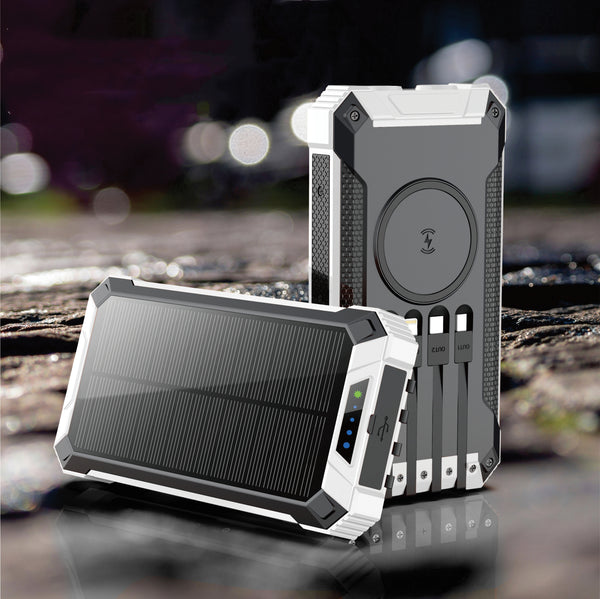 Uniden UPP200S wireless solar power bank outdoors on rocks Australia