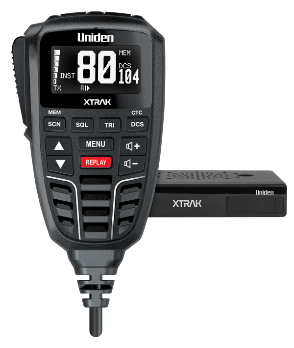 Uniden XTRAK 80 controller microphone with compact radio body Australia