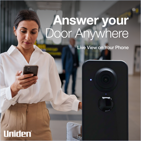 Uniden App Cam SOLO X2K Bell Plus answer your door anywhere with live view Australia