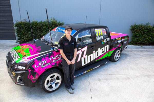 Racer Holly Espray hits the track with Uniden for V8 SuperUte Series in Bathurst