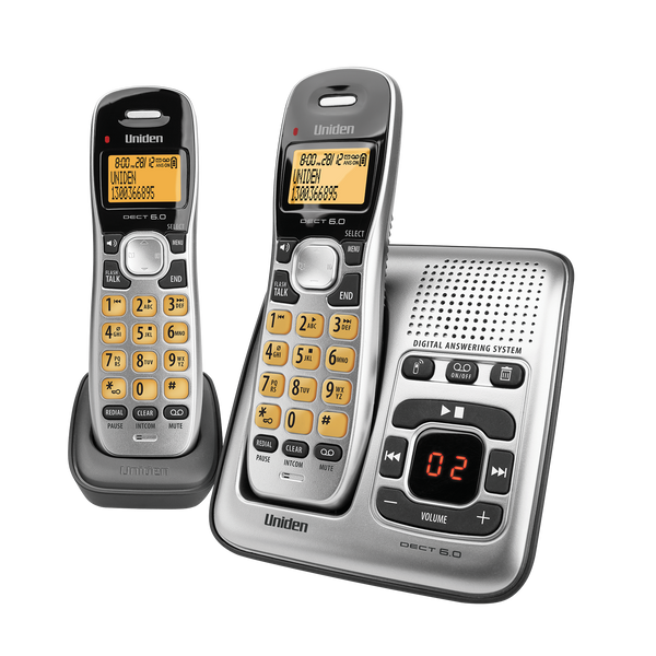 Uniden DECT 1735 cordless phone with 2 handsets and digital answering system Australia