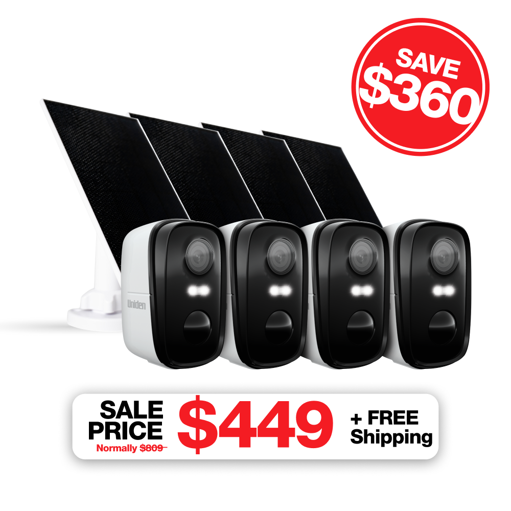 App Cam SOLO X2K-4 Security Camera Solar Panel Complete Bundle