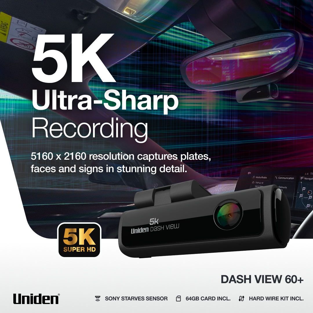 Dash View 60+ 5K WiFi Dash Cam