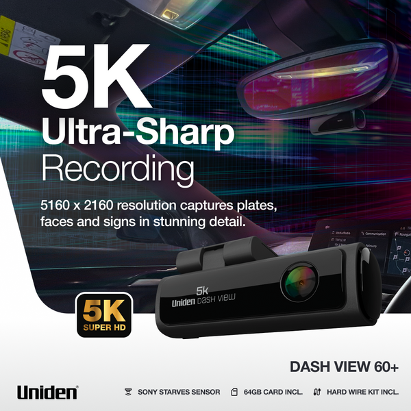 Dash View 60+ 5K WiFi Dash Cam With 64GB microSD Card -30% OFF On Sale ...