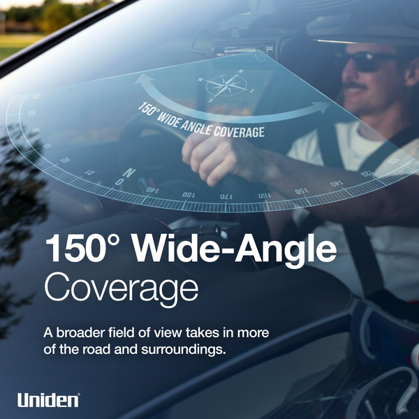 Uniden Dash View 60+ dash cam with 150 degree wide-angle coverage Australia