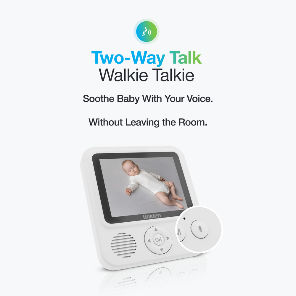 Uniden BabyWatch full features — night vision, 2-way talk, colour screen without WiFi
