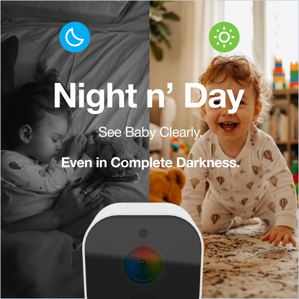 Uniden BabyWatch night vision monitoring — secure, private, no cloud upload