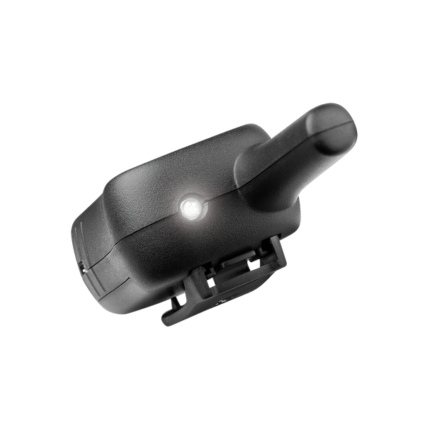 Uniden UH45-3 handheld UHF CB radio built-in LED torch close-up Australia