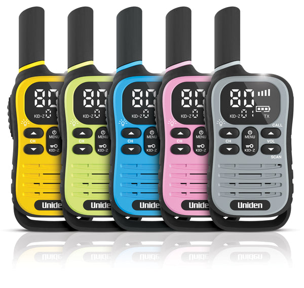 Uniden UH45-5 Max 5 pack 80-channel UHF CB walkie talkies in five colours Australia