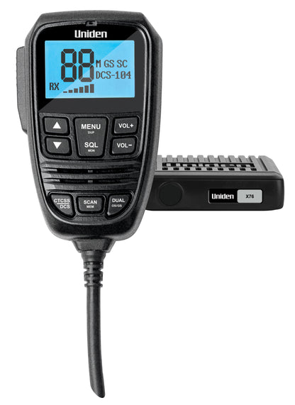 X76 In-Vehicle UHF Radio  + Antenna  + UH825 2-Watt UHF Radio