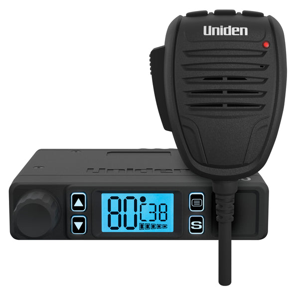 Uniden X80 UHF CB mobile radio with controller microphone and channel display Australia
