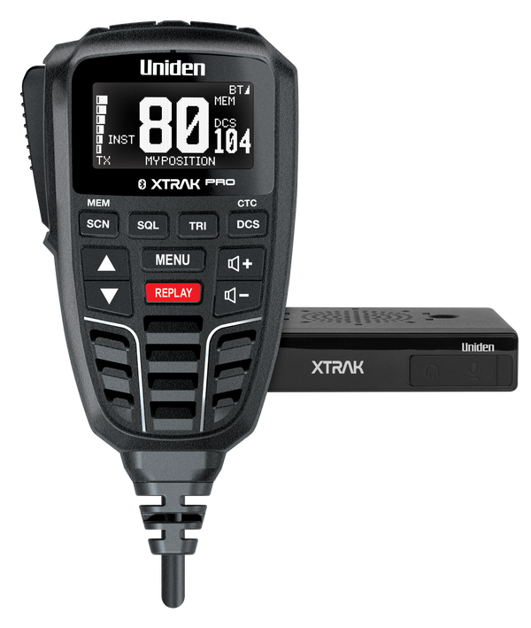 Uniden XTRAK 80 Pro UHF CB radio with detachable controller mic and compact body Australia