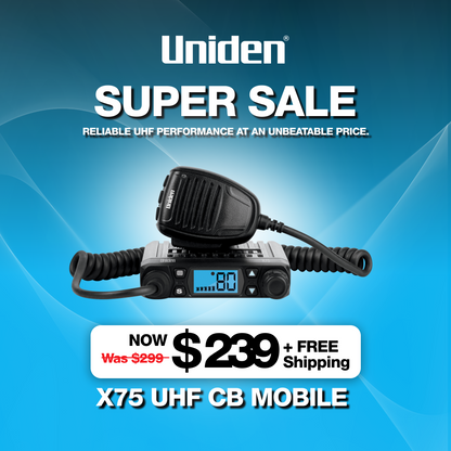 Uniden in Car UHF, X75 UHD Deals 