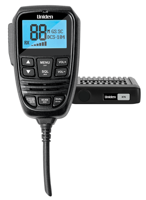 Uniden X76 UHF CB mobile radio controller microphone with LCD channel display Australia