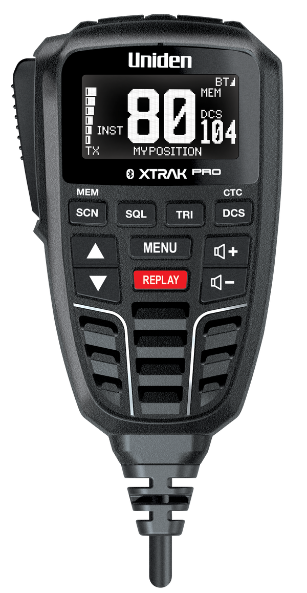 Uniden XTRAK 80 Pro controller microphone with backlit channel display Australia