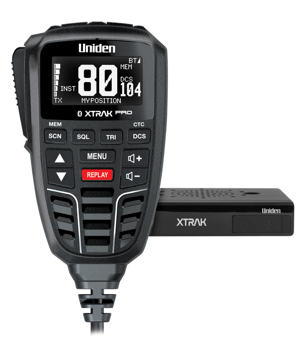 Uniden XTRAK 80 Pro controller microphone with compact radio body Australia