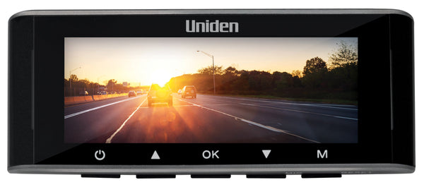 Uniden iGO CAM 90R dash cam display screen showing road view Australia