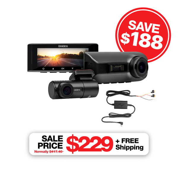 Uniden iGO CAM 90R 4K Dash Cam with Rear Camera & Hardwire Kit